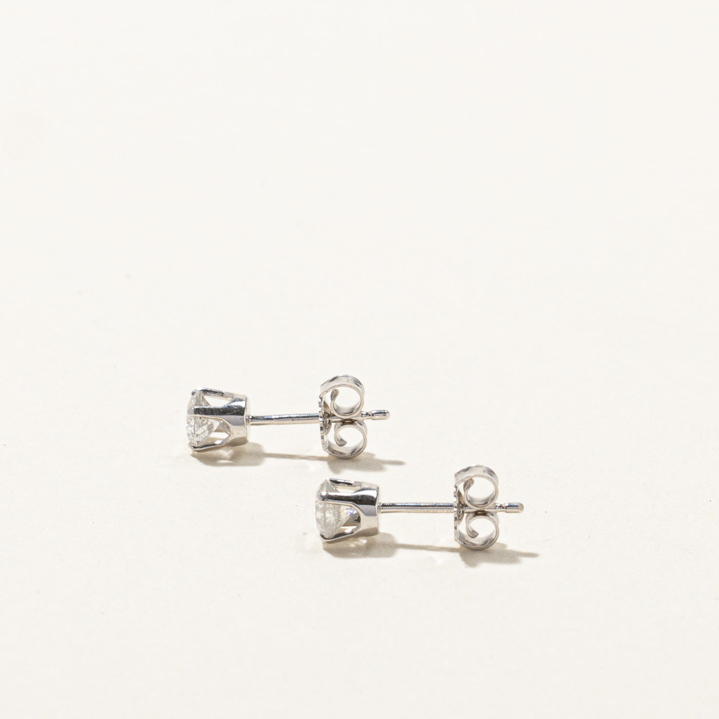 0.45ctw Diamond Stud Earrings for Women - 14K White Gold Classic Hoop Earrings for Everyday Wear & Special Occasions