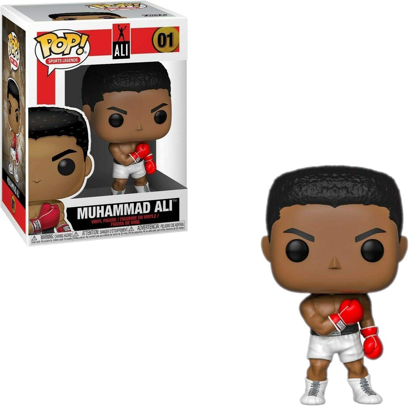 Sports Legends Muhammad Ali Pop! Vinyl Figure Collectible - Includes Pop Box Protector Case - Perfect for Boxing Fans & Pop Culture Collectors Display