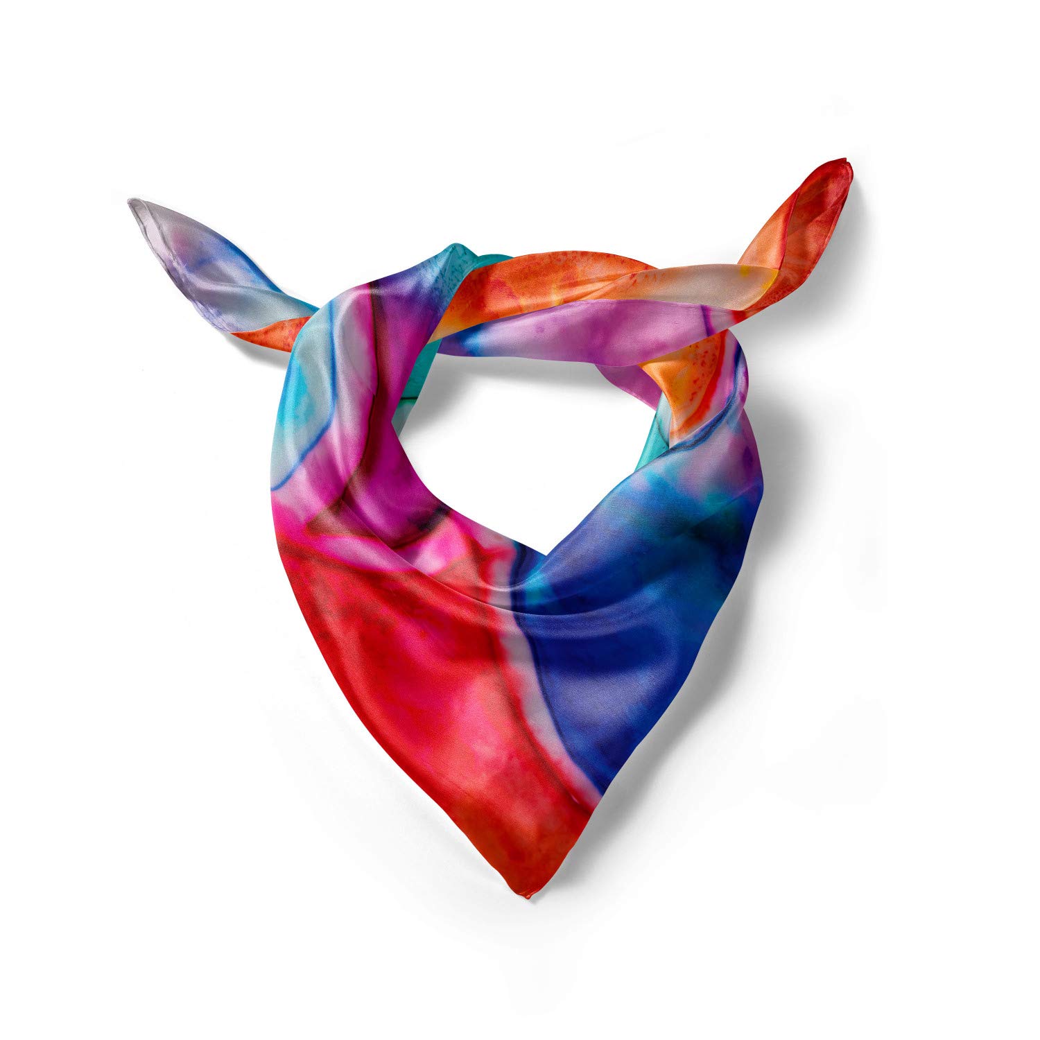 Ambesonne Tie Dye Hair Scarf - Vibrant Watercolor Design Head Wrap for Women | Perfect for Yoga, Beach, and Everyday Fashion Accessory