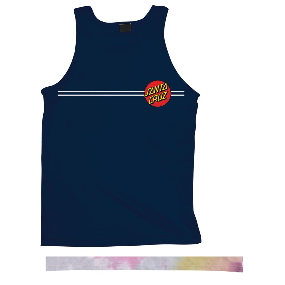 **SANTA CRUZ Men's Classic Dot Skate Tank Top - Breathable & Comfortable for Skateboarding, Surfing & Casual Wear**