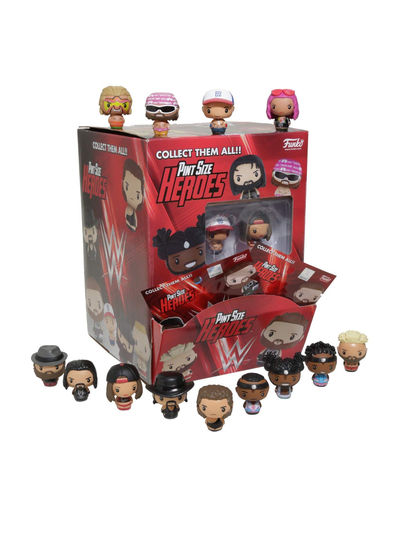 Funko Pint Size Heroes WWE Superstars Miniature Figures Blind Bag Case of 24 - Collectible Wrestling Action Figures for Display, Gifts & Toy Battles