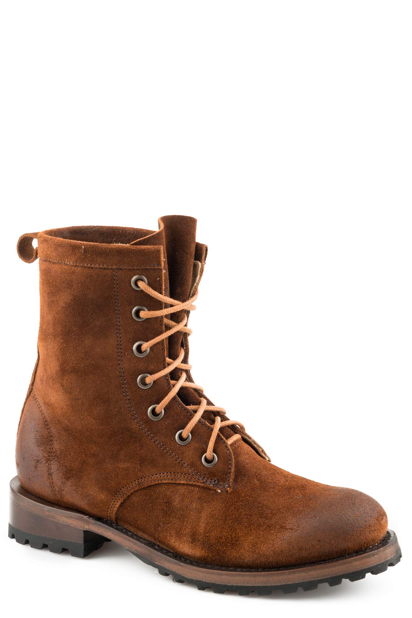 Stetson Women's 7-Inch Oiled Brown Leather Sam Ankle Boots Size 8 - Comfortable Western Style Boots for Cowgirls, Country Music Festivals & Everyday Wear