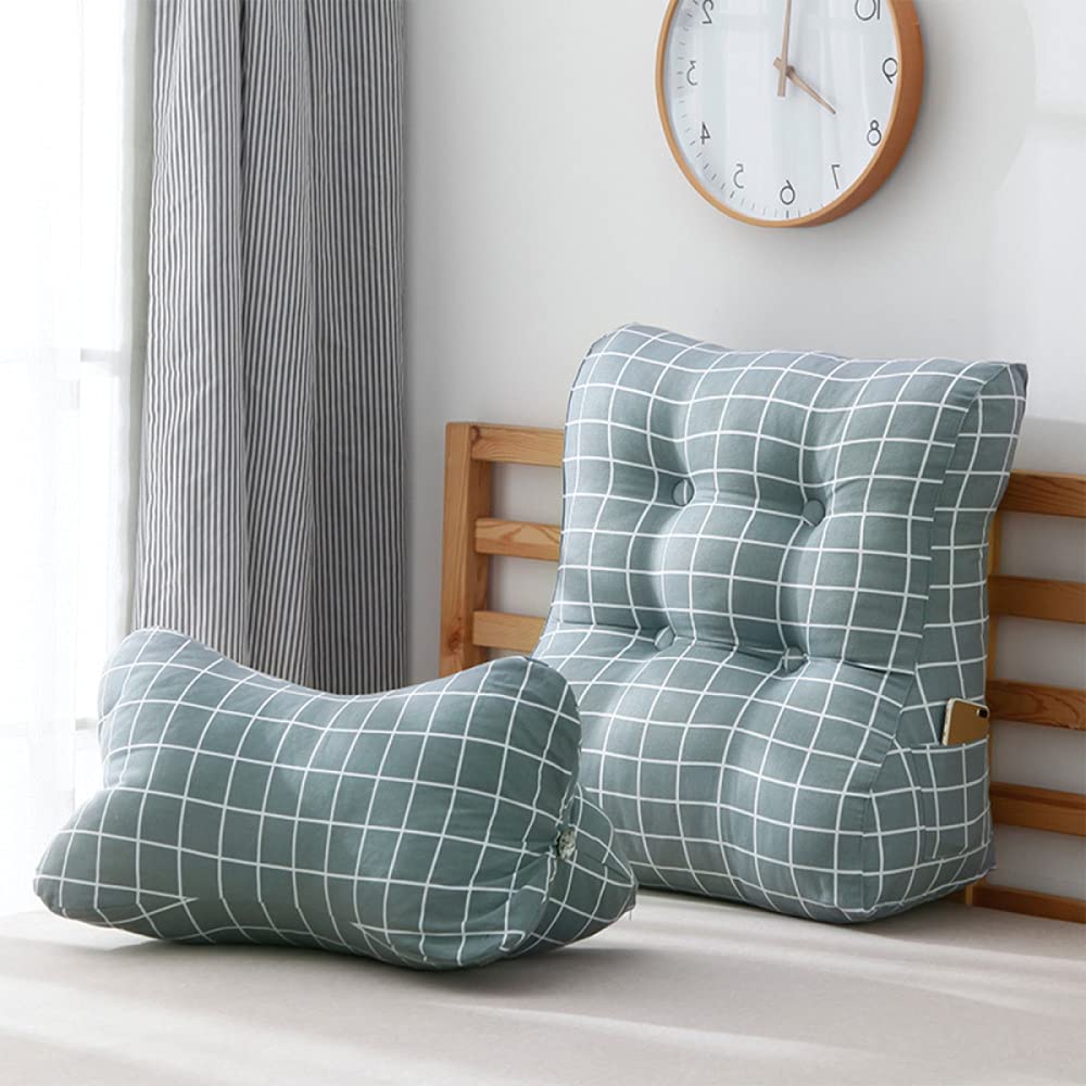 **Comfortable Reading Pillow with Neck Support - Soft Stuffed Backrest Cushion for Reading, Relaxing in Bed, Chair, Car Seat or Sofa (J-554530cm) - Perfect for Book Lovers & Travel Comfort**