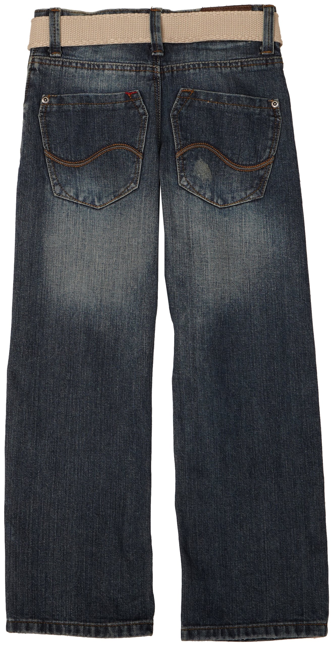 Lee Big Boys' Slim Straight Leg Jeans - Comfortable & Durable Denim Pants for School, Play & Everyday Wear | Sizes 8-20