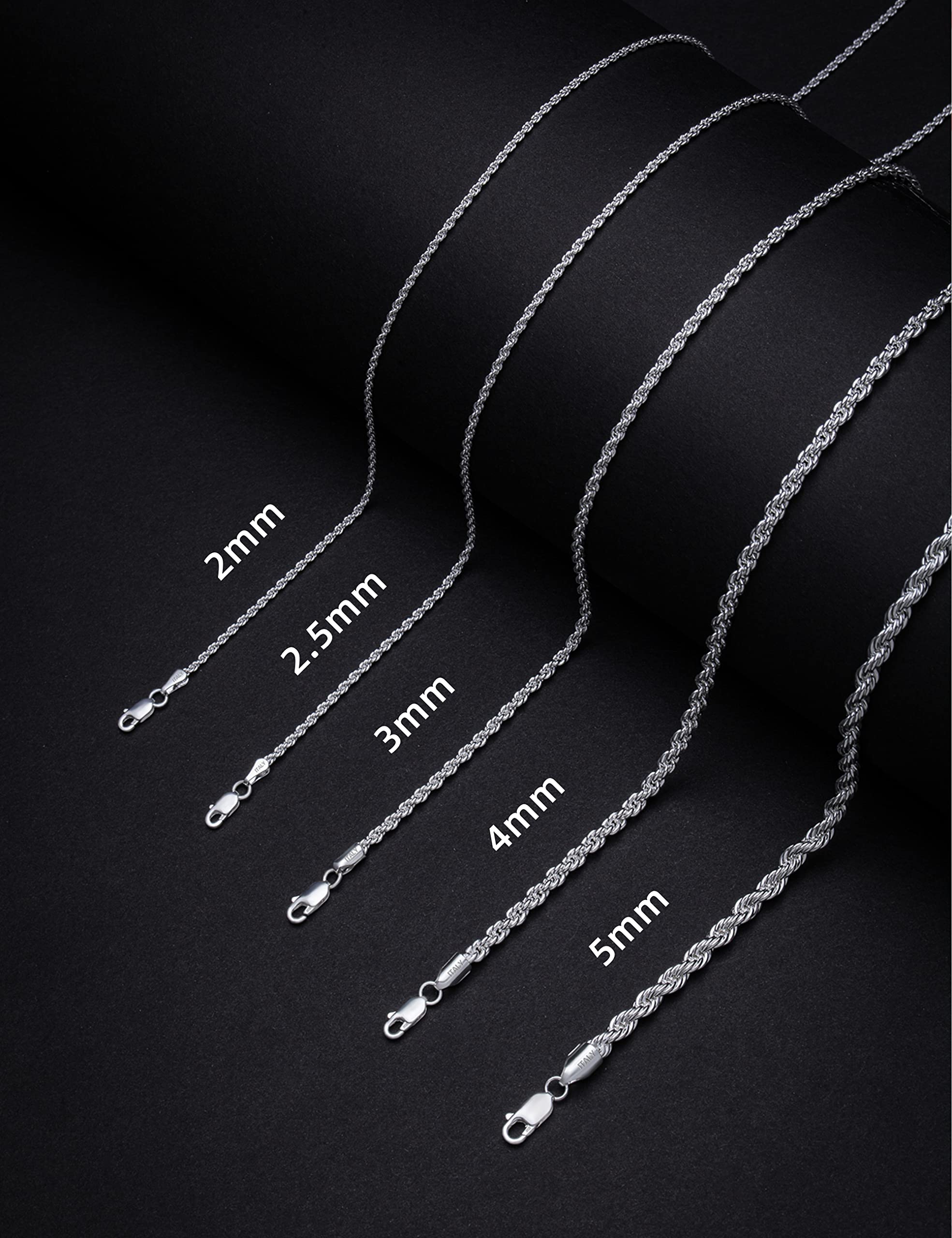 925 Sterling Silver Rope Chain Bracelet for Men & Women - 2mm/3mm/5mm Box Chain in Gold or Silver - Adjustable 6.5-9 Inches - Perfect for Everyday Wear, Gifts & Special Occasions