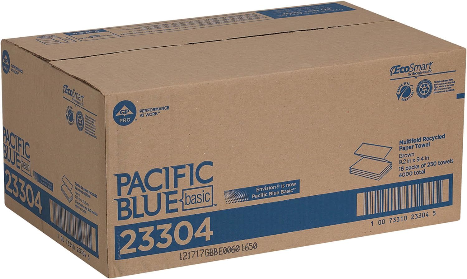Georgia Pacific 23304 Brown Multifold Paper Towels, 9.2