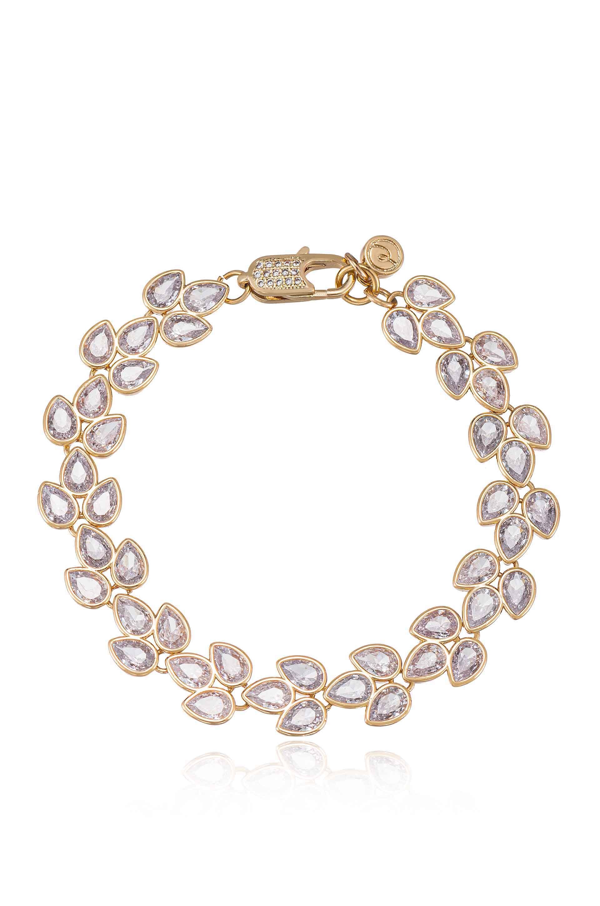 Elegant Bezel Crystal Bracelet for Women - Perfect for Parties, Weddings & Special Occasions