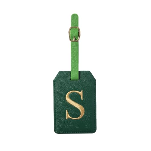 Green Leather+gold Letter
