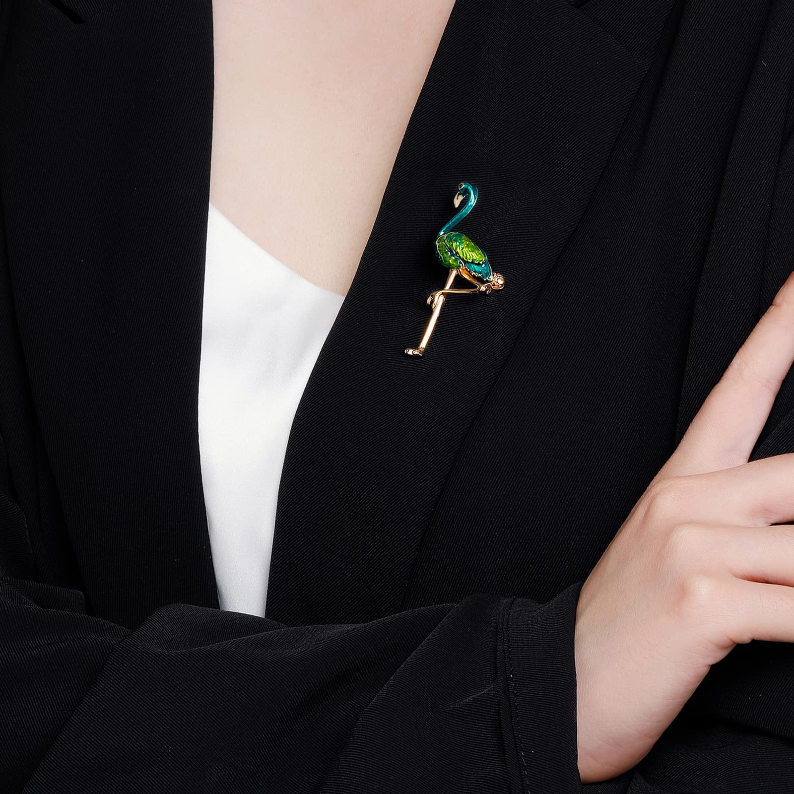 Flamingo & Cat Enamel Brooches for Women - Wedding & Birthday Gifts