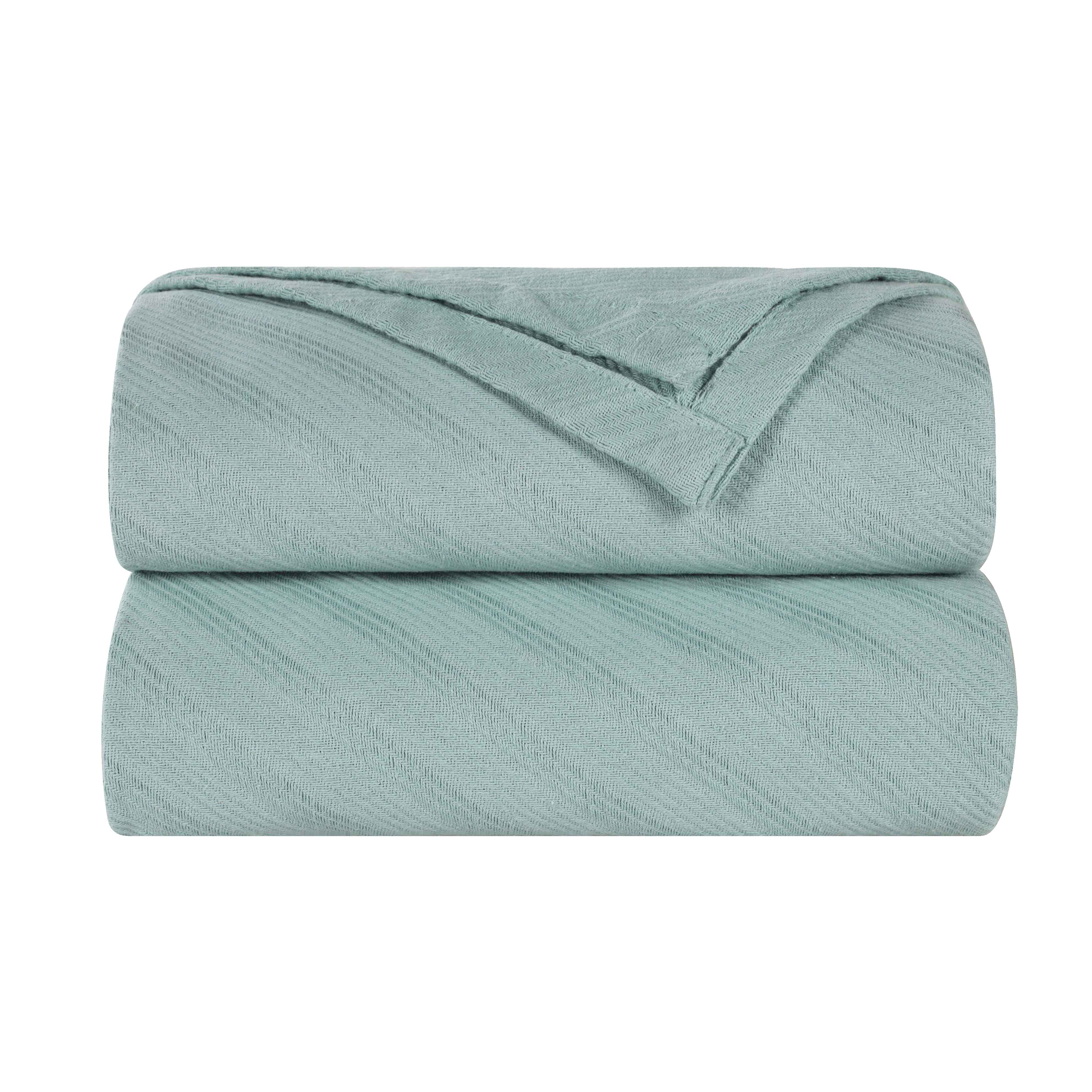 Premium Milan Cotton Textured Striped Lightweight Woven Blanket - Soft & Breathable Throw for Sofa, Bed, Picnic & Outdoor Use