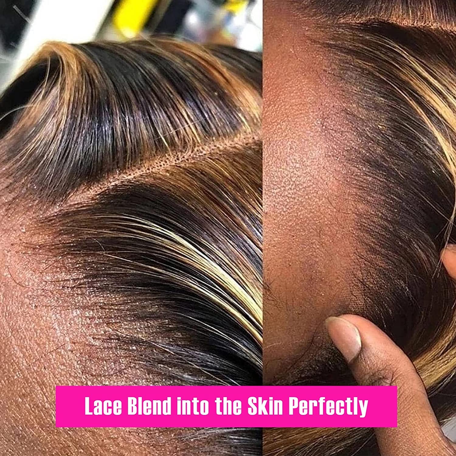 Ombre Lace Front Wig Human Hair 30 Inch - 180% Density 13x4 HD Transparent Lace with Pre-Plucked Hairline & Baby Hair - P4/27 Colored Lace Frontal Wigs for Women | Perfect for Daily Wear, Cosplay, Parties & Special Occasions