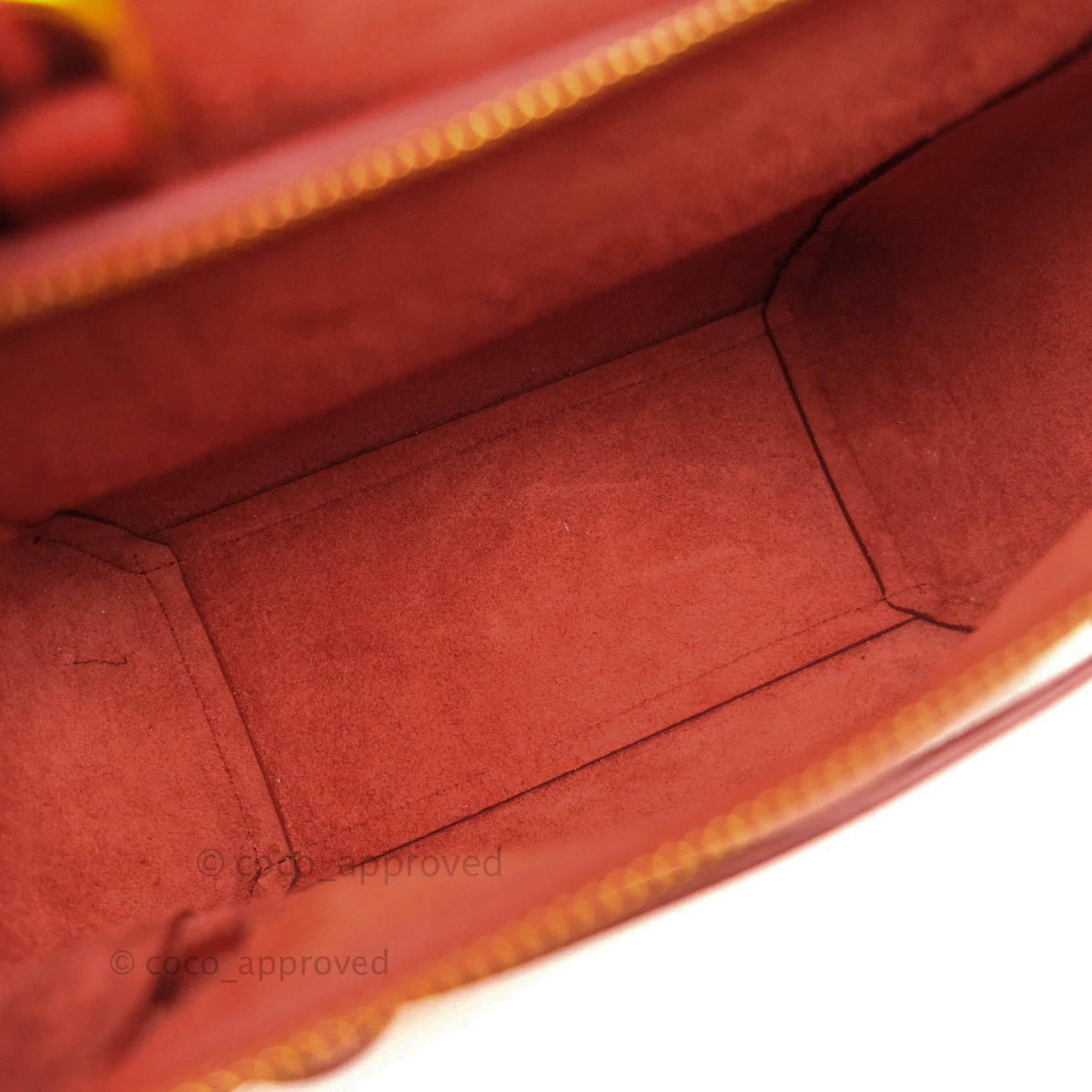 Celine Nano Belt Bag in Grained Calfskin Leather - Red with Gold Hardware | Crossbody Purse for Women, Everyday Luxury Handbag for Work & Social Events