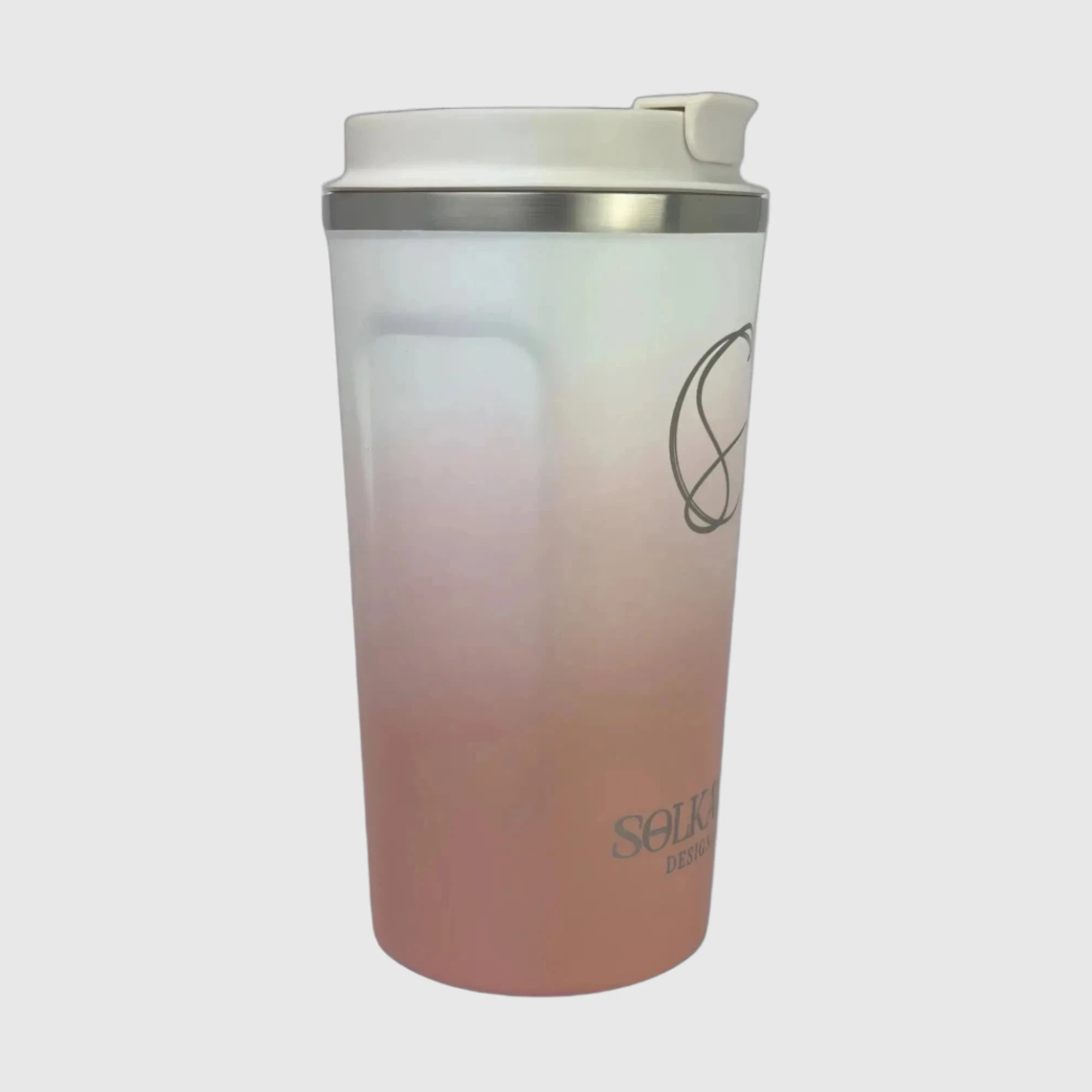 Premium Coral Pink Insulated Travel Coffee Cup - 500ml Stainless Steel Vacuum Flask - Perfect for Commuting, Camping & Office Use