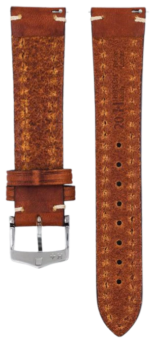 Hirsch Liberty 22mm Golden Brown Genuine Leather Watch Strap - Classic & Durable Replacement Band for Men's Watches - Perfect for Business, Casual & Everyday Wear