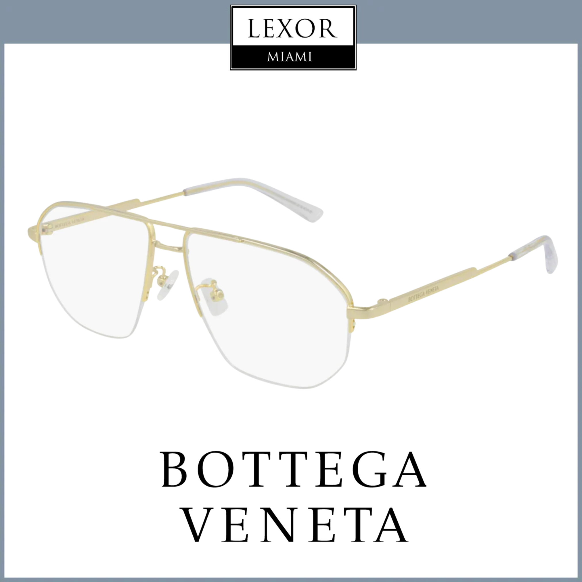 Bottega Veneta BV1109O 002 57 Unisex Optical Frame Glasses - Lightweight & Stylish Eyewear for Men & Women - Perfect for Work, Reading & Everyday Use
