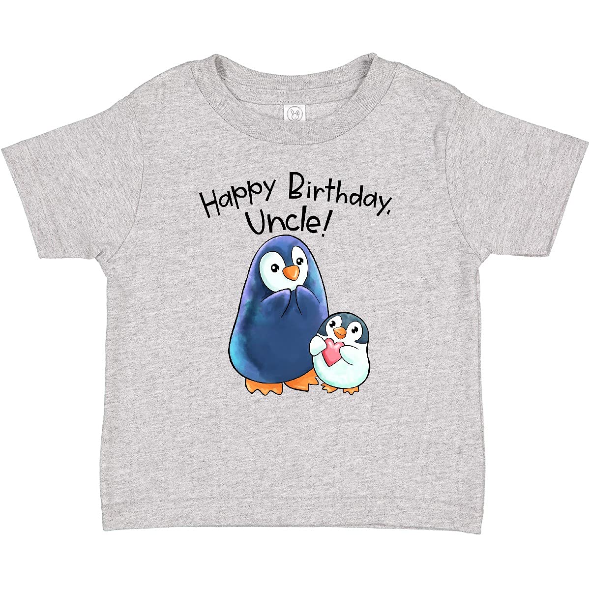 Inktastic Happy Birthday Uncle Cute Penguins Baby T-Shirt - Adorable Penguin Design for Birthday Gifts & Family Celebrations