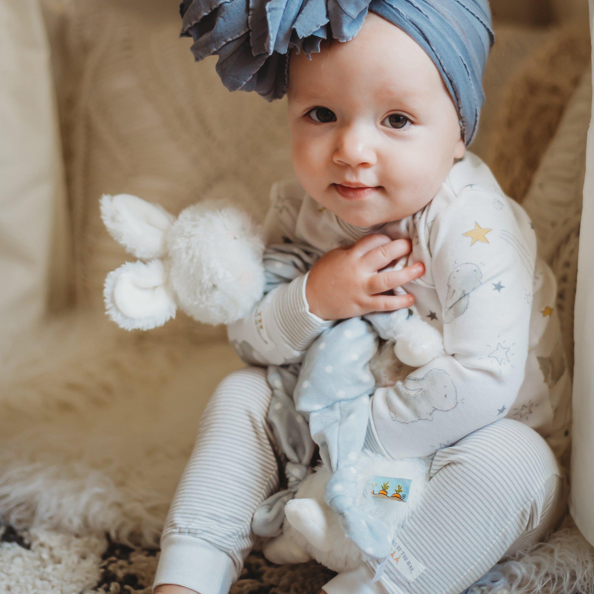 Bloom Bunny Knotty Friend - Soft Plush Stuffed Animal Toy for Kids, Perfect for Cuddling, Gifts, and Nursery Decor | Ideal for Birthdays, Baby Showers, and Playtime Comfort
