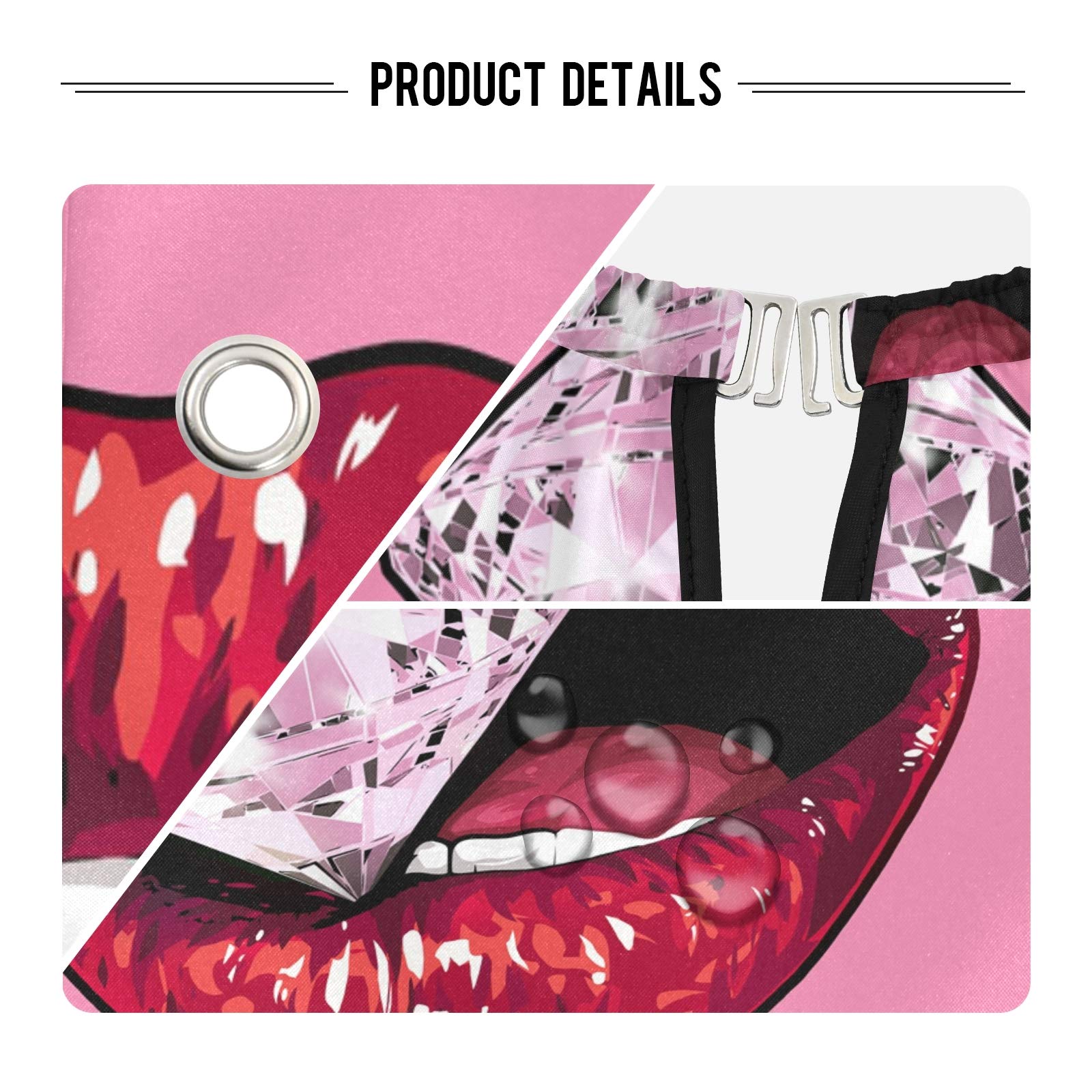 Red Lip Diamond Pink Barber Cape - Waterproof & Durable Hair Cutting Cape for Kids & Adults - Soft Salon Hairdressing Smock for Home & Professional Use