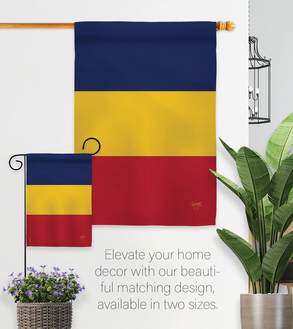 Chad Nationality House Flag Set 28x40