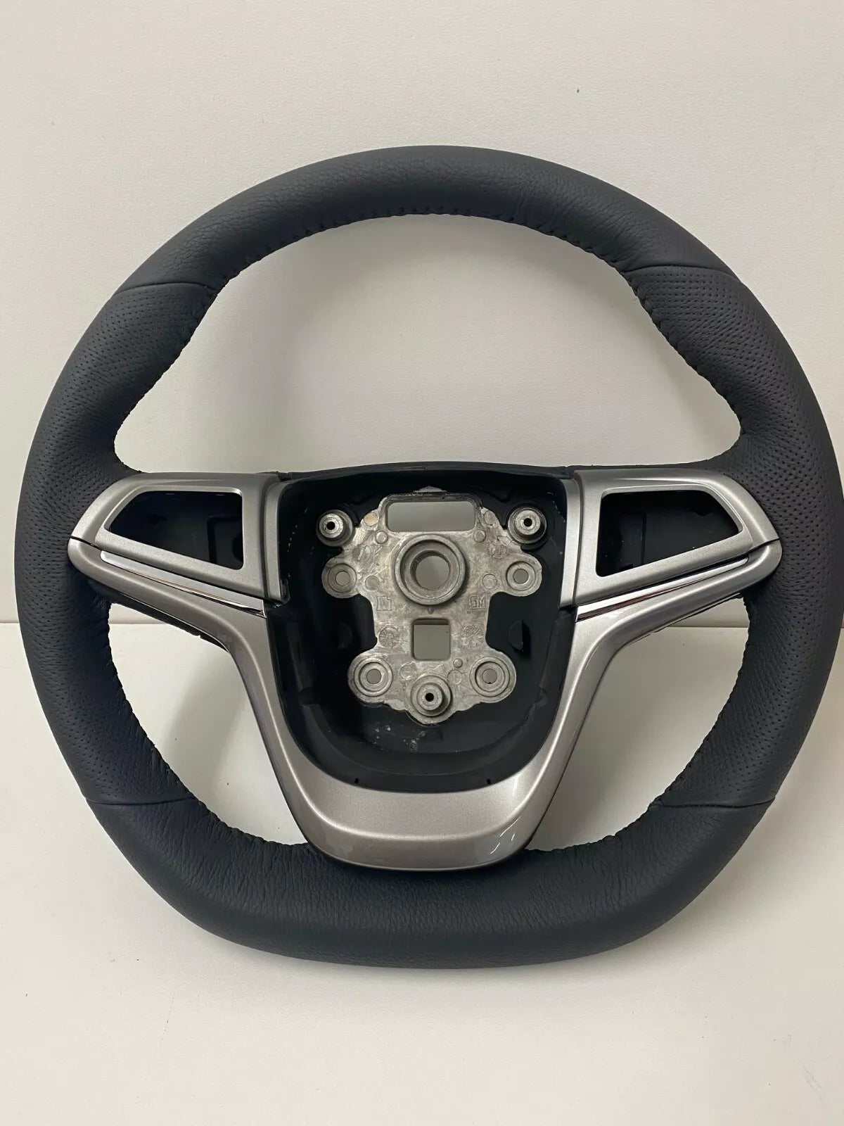 Holden VF Commodore SSV GTS Black Leather Steering Wheel & Graphite Silver Trim Kit - Upgrade Your Ride for Luxury Driving Experience
