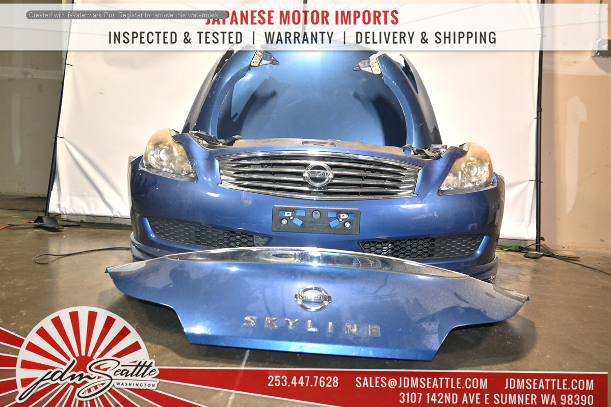 JDM Infiniti G37 Front End Conversion Kit - Complete Nose Cut with Hood, Fenders, Headlights & Trunk | Perfect for Car Restoration & Custom Builds