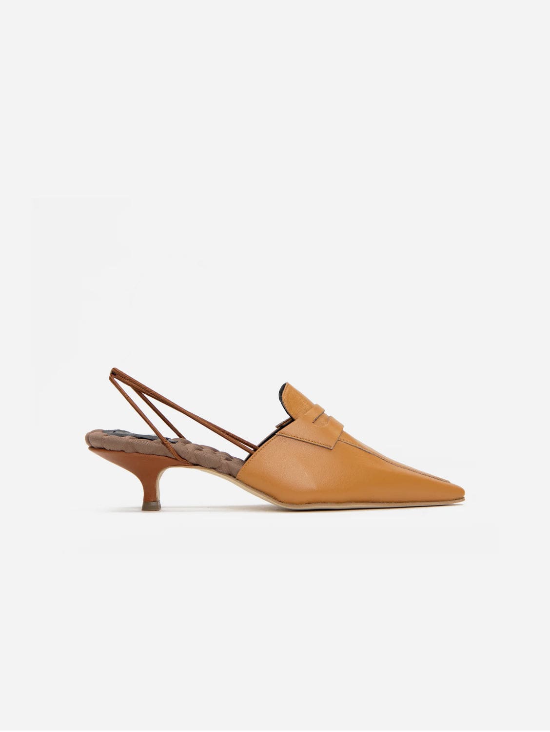 Grace Vegan Nappa Leather Kitten Heels for Women - Comfortable Brown Low Block Heels | Perfect for Office, Wedding & Casual Outfits
