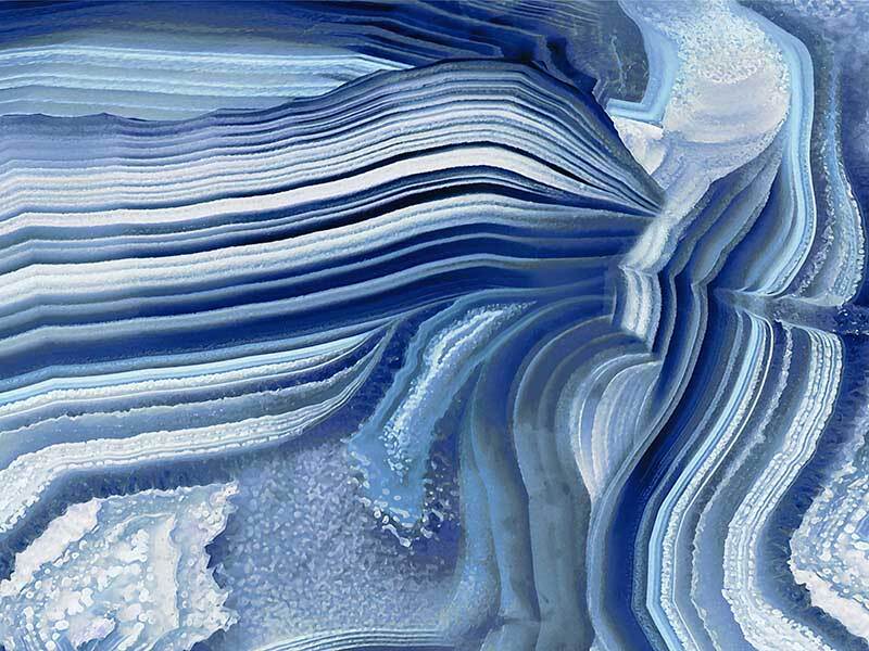 Agate Indigo II Canvas Art Print - Handmade Wall Decor for Living Room, Bedroom & Office - Perfect for Home Decor and Gift Giving