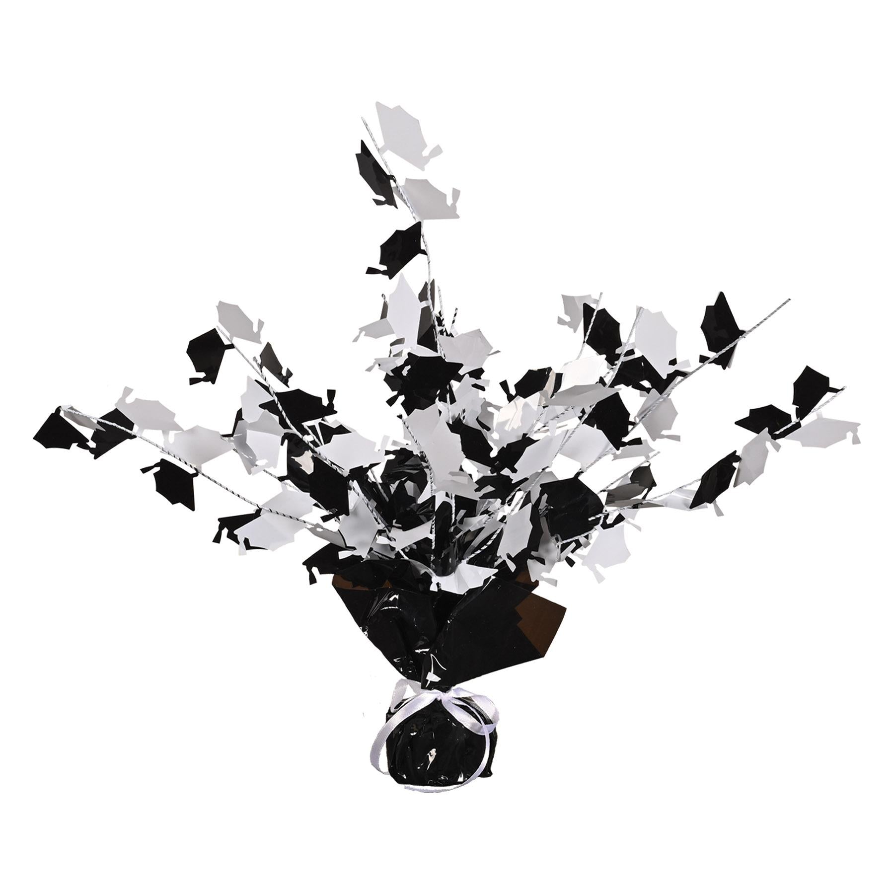 12 Pack Beistle Graduation Party Centerpieces - Black & White Decorations for Graduation Ceremony, Commencement Party & School Celebrations