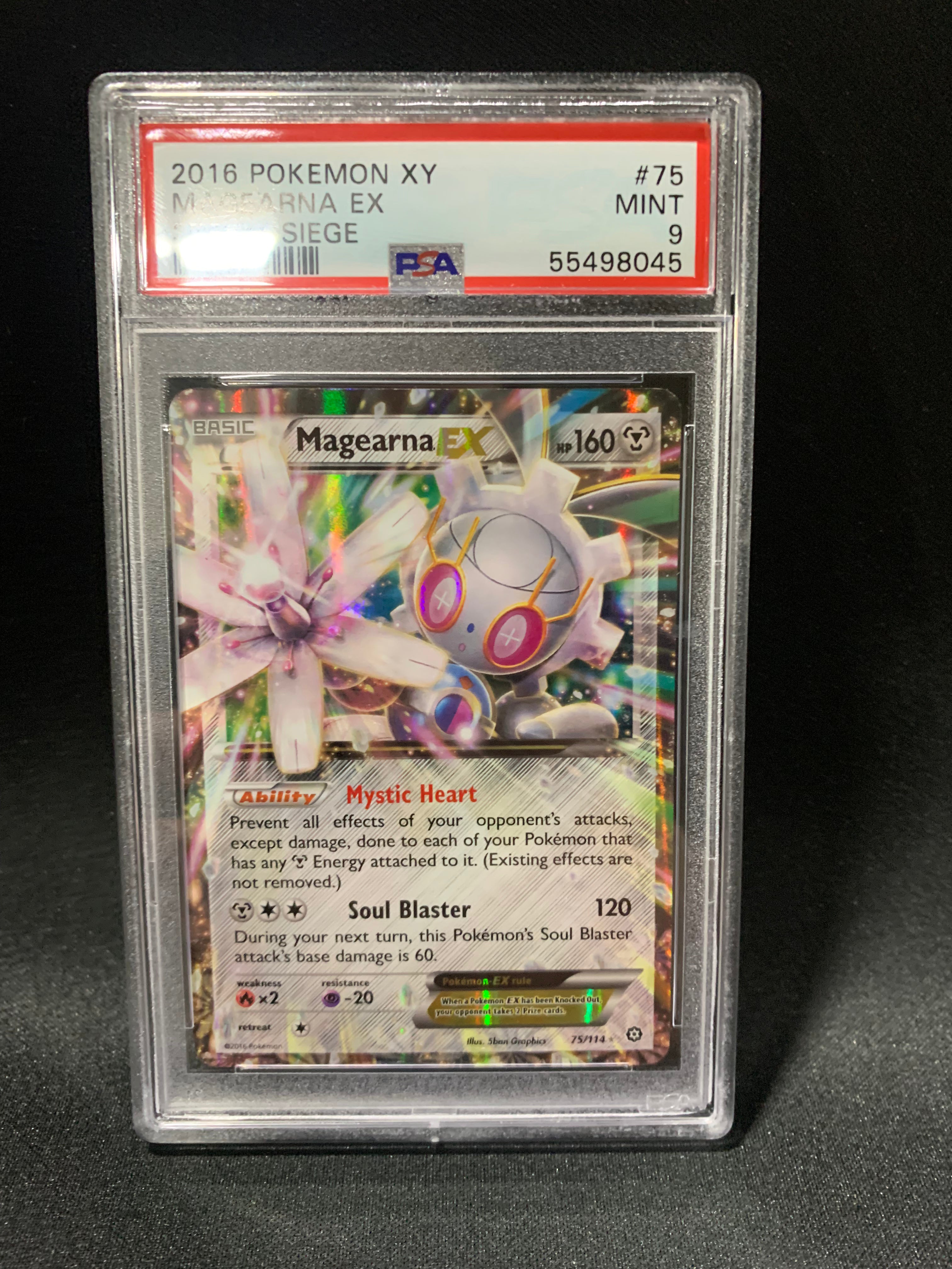 2016 Pokemon XY Steam Siege Magearna EX #75 PSA Mint 9 Graded Card - Collectible Trading Card for Pokemon Fans & TCG Players - Perfect for Display, Gaming & Investment