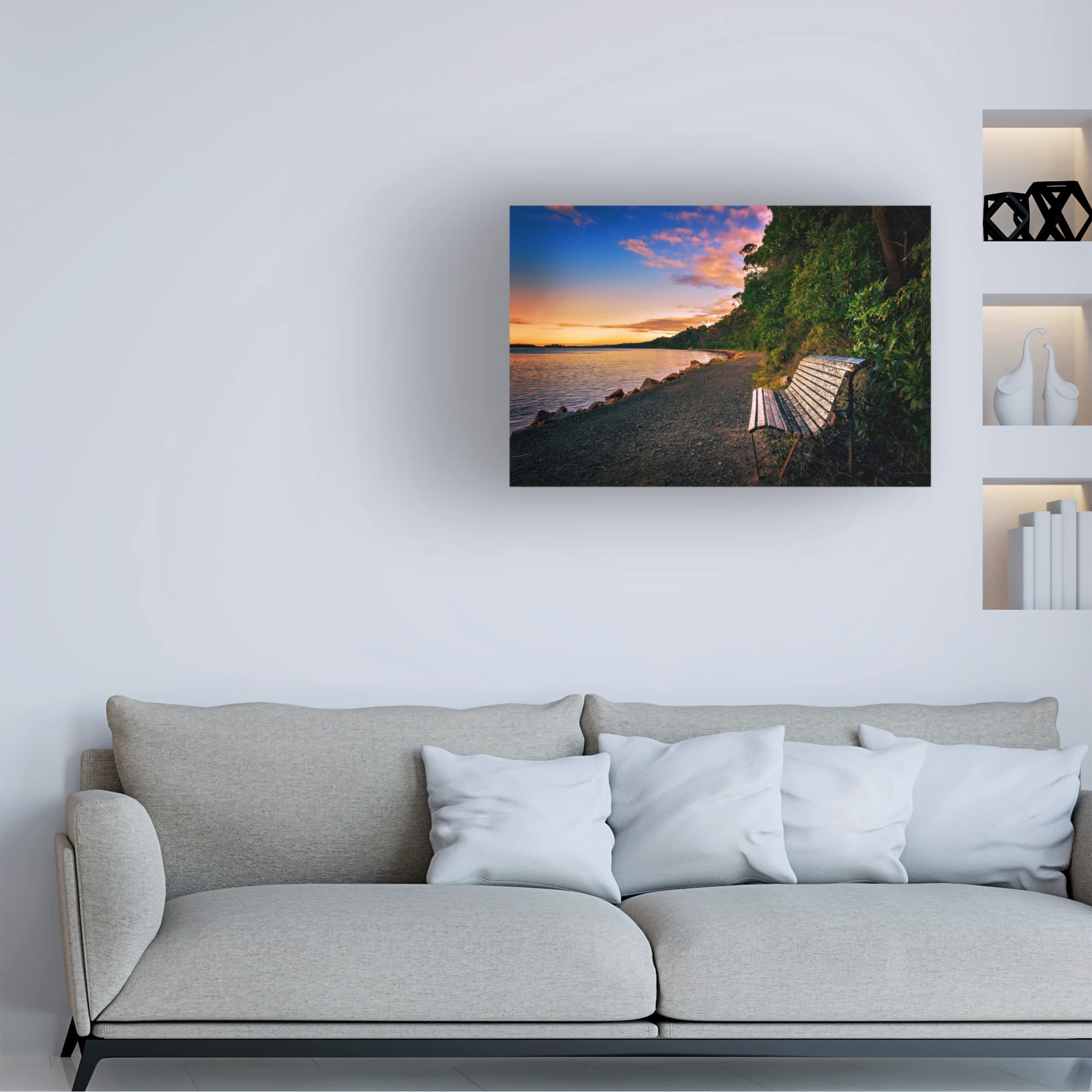 Trademark Fine Art 'Watching The Dawn' Canvas Wall Art by Tracie Louise - Modern Home Decor for Living Room, Bedroom & Office