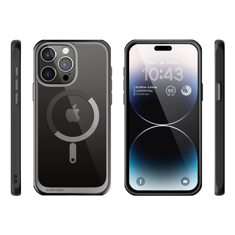 iPhone 15 Pro Max 6.7 Inch Unicorn Beetle MAG Slim Clear MagSafe Protective Case - Open Box Black - Perfect for Everyday Use, Travel & Wireless Charging