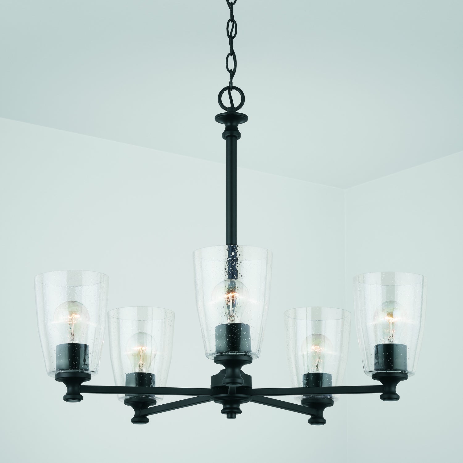 Capital Lighting Five Light Chandelier - Elegant Crystal Ceiling Fixture for Dining Room, Bedroom & Living Room | Dimmable Modern Lighting for Home Decor