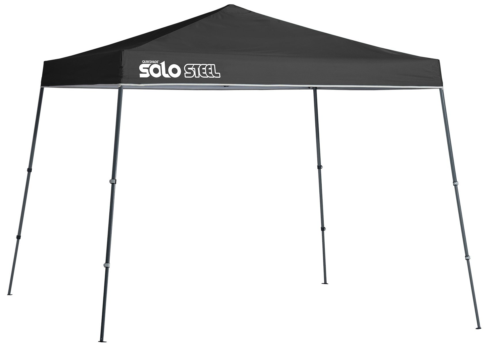 Quik Shade 11' x 11' Solo Steel Pop-Up Canopy Tent - 72 Square Feet of Shade with Slant Legs for Outdoor Events, Camping, Beach, Picnics, and Backyard Parties