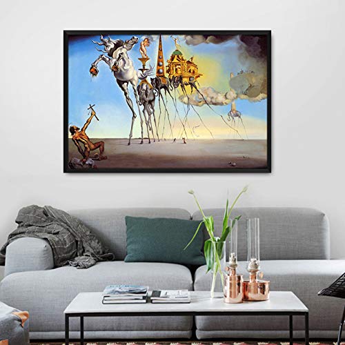 Salvador Dali The Temptation of Saint Anthony Wall Art Print - 24x36 Inches Unframed Poster, High Quality Photo Paper, Home & Office Decor - Perfect for Living Room, Bedroom or Gallery Display