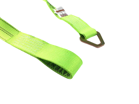 4FT Heavy Duty Axle Strap with Sewn Loop & D-Ring - Secure Tie Down Straps for Trucks, Trailers, ATV & Off-Road Vehicles - Perfect for Towing, Hauling & Transporting Heavy Loads