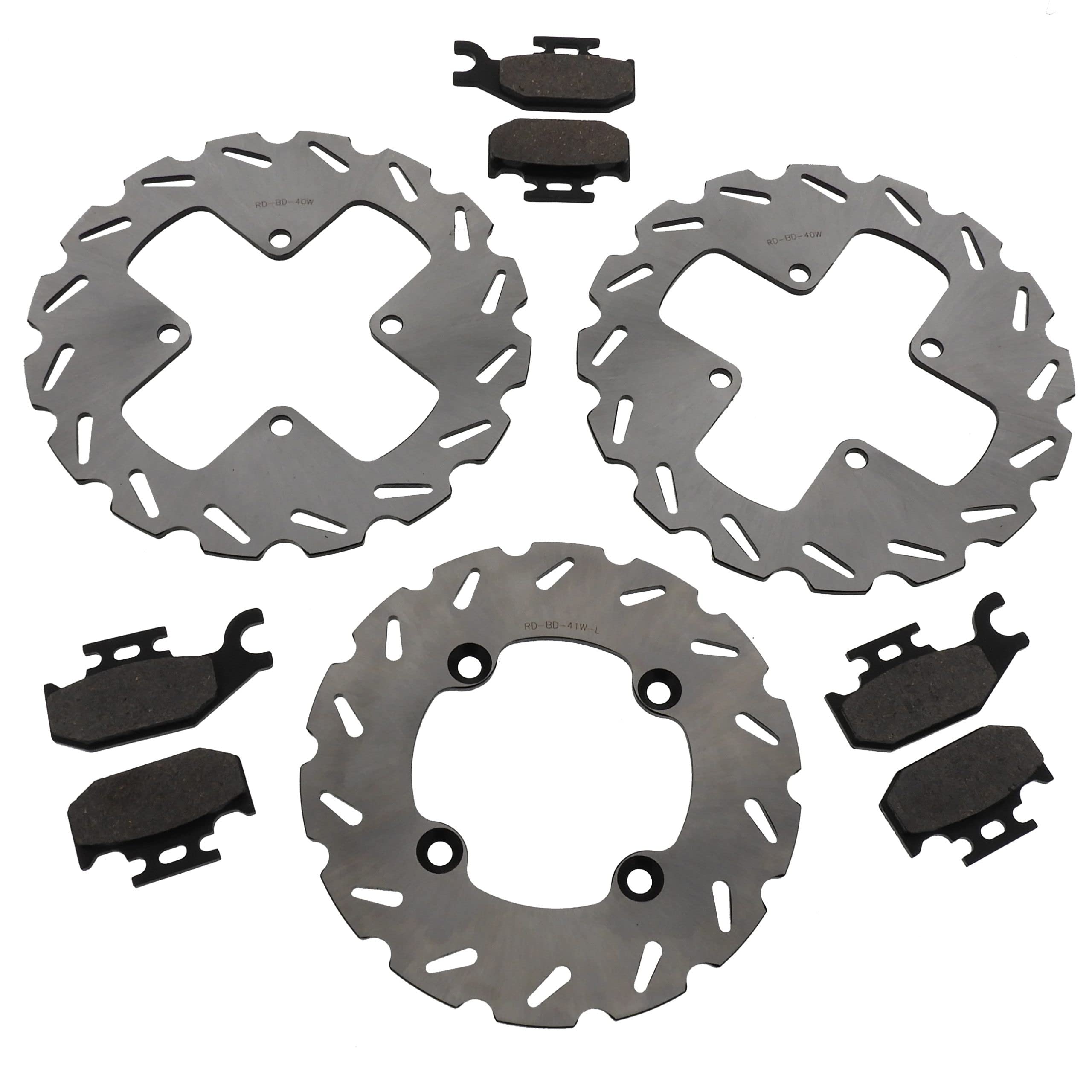 Bombardier Outlander 400 XT Front & Rear Sport Brake Rotors & Pads Kit - High Performance ATV Braking System for Off-Road Adventures & Trail Riding