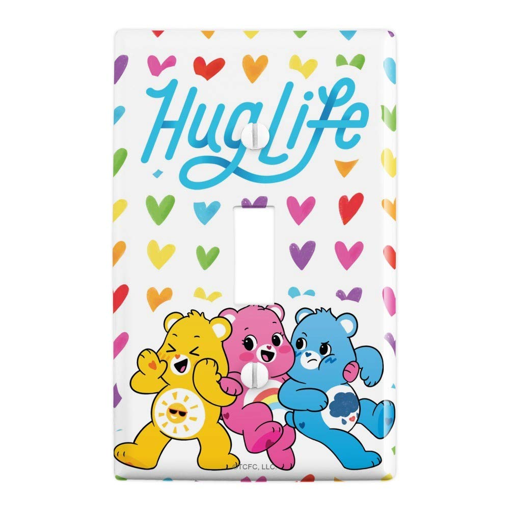 Care Bears Unlock The Magic Hug Life Plastic Wall Decor Light Switch Plate Cover - Cute Kids Room Decor, Nursery, Bedroom, Playroom Accessory