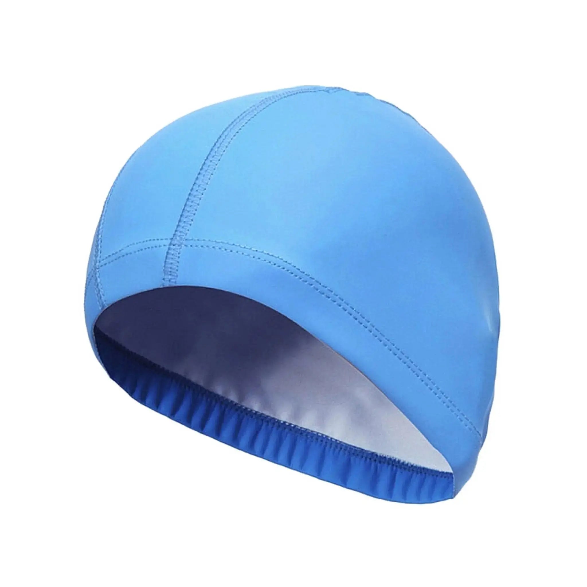 Premium Unisex PU Fabric Swimming Cap - One Size Fits All for Pool, Beach & Competitive Swimming