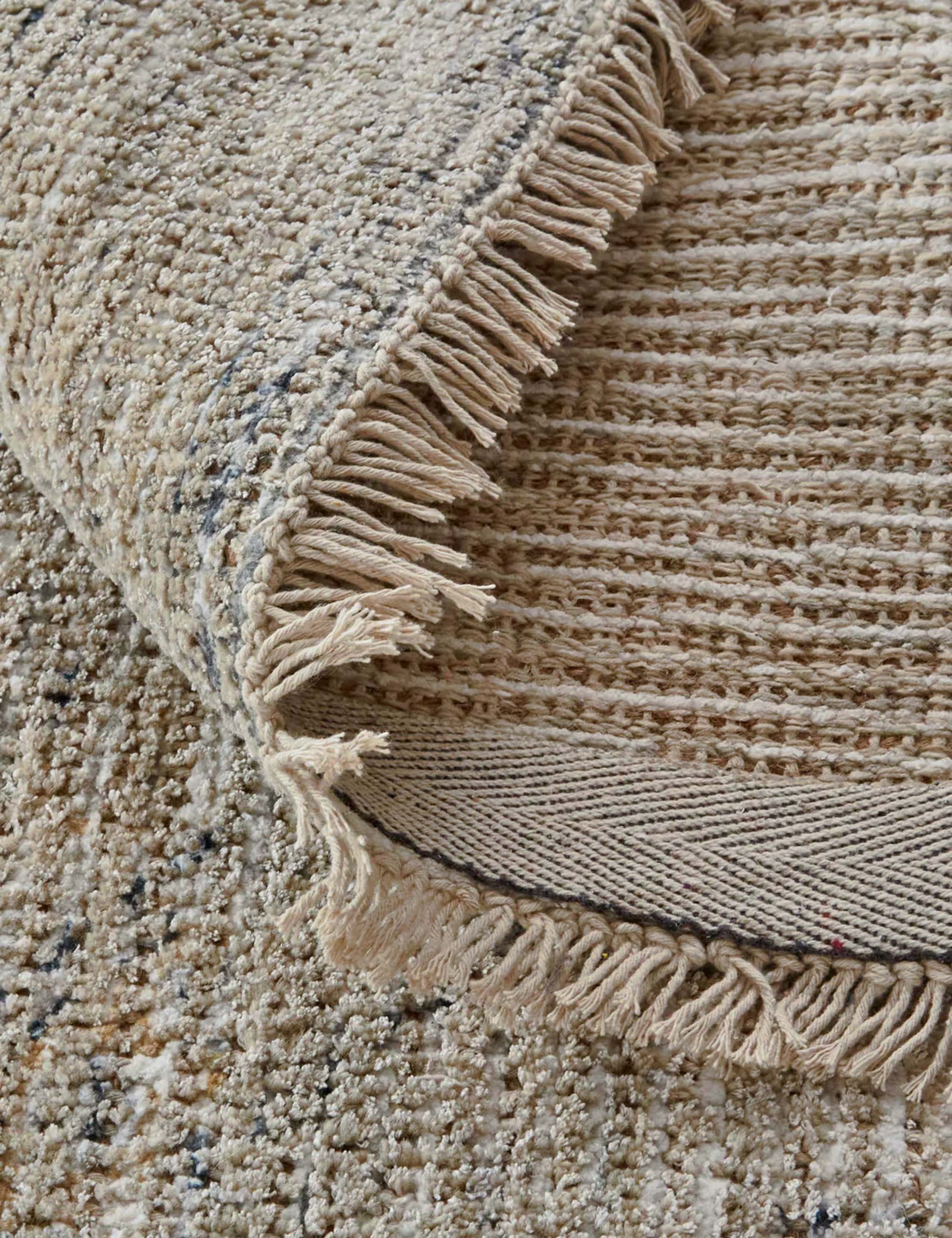 Handwoven Ismenia Area Rug - Bohemian Style Jute Natural Fiber Rug for Living Room, Bedroom, or Nursery Decor