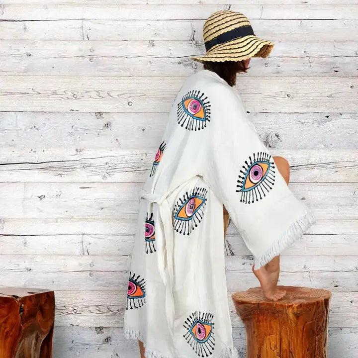 Stylish Organic Kaftan Dress for Women - Comfortable & Breathable Summer Wear - Perfect for Beach, Vacation, and Casual Outings