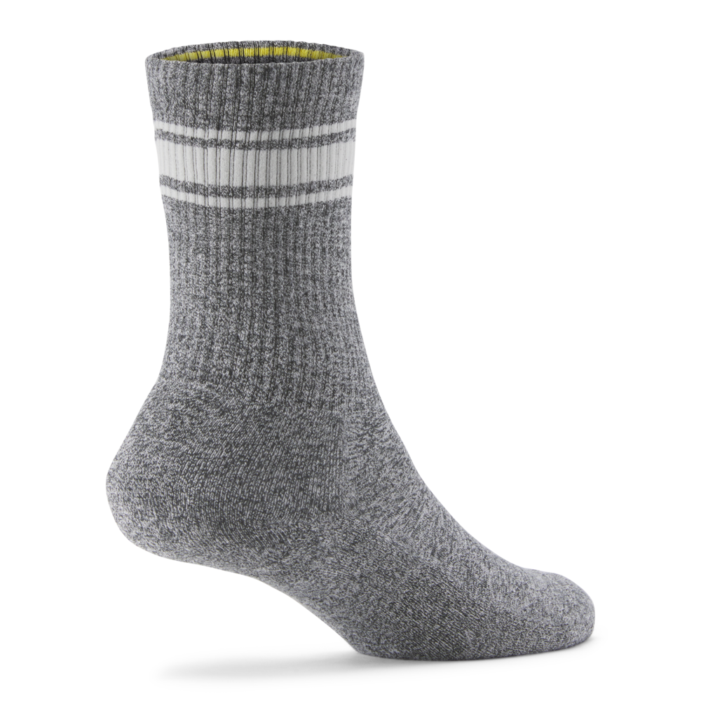 Anytime Crew Socks - Natural Grey Heather/Light Grey - Comfortable Everyday Socks for Men & Women - Perfect for Work, Gym, and Casual Wear