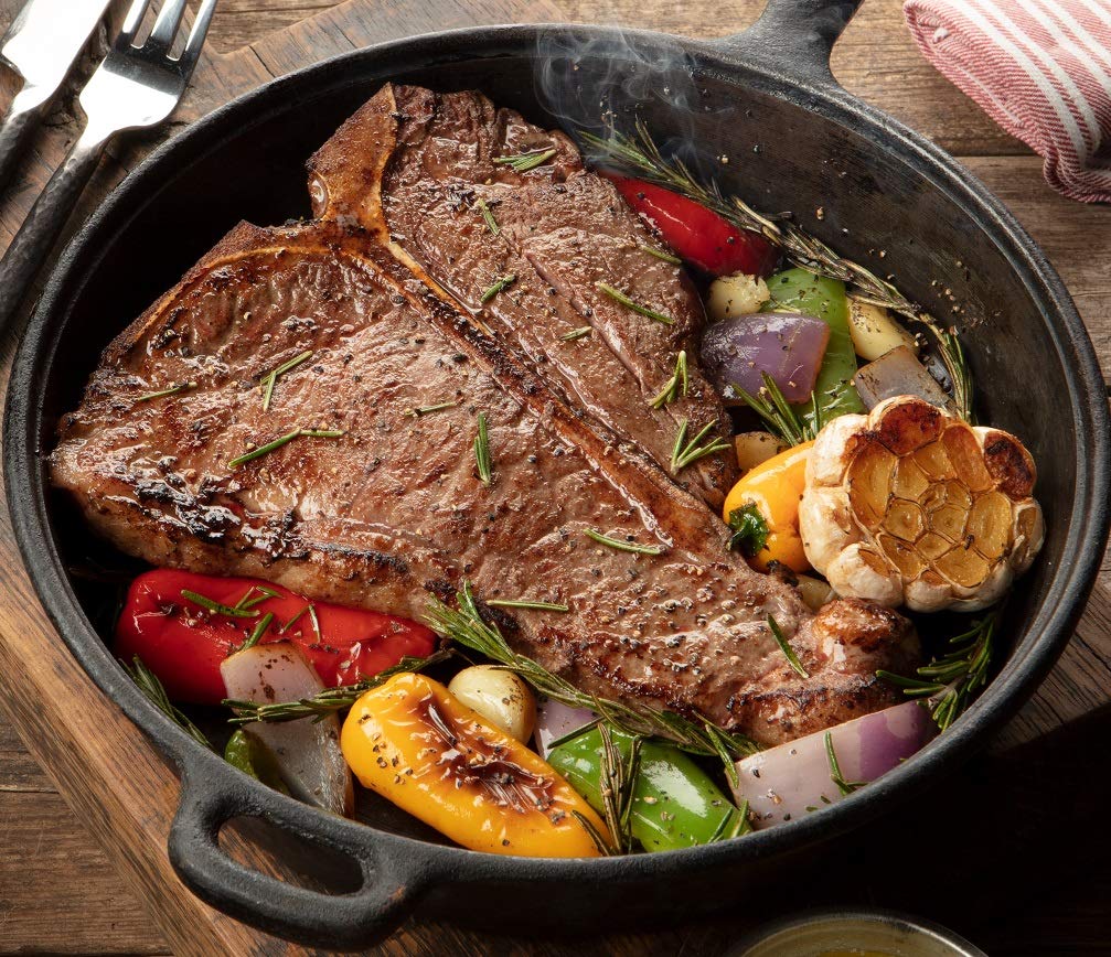 Premium Aged 16oz T-Bone Steaks (4 Pack) - Burgers' Smokehouse USDA Choice Beef - Perfect for Grilling, BBQ Parties & Family Dinners