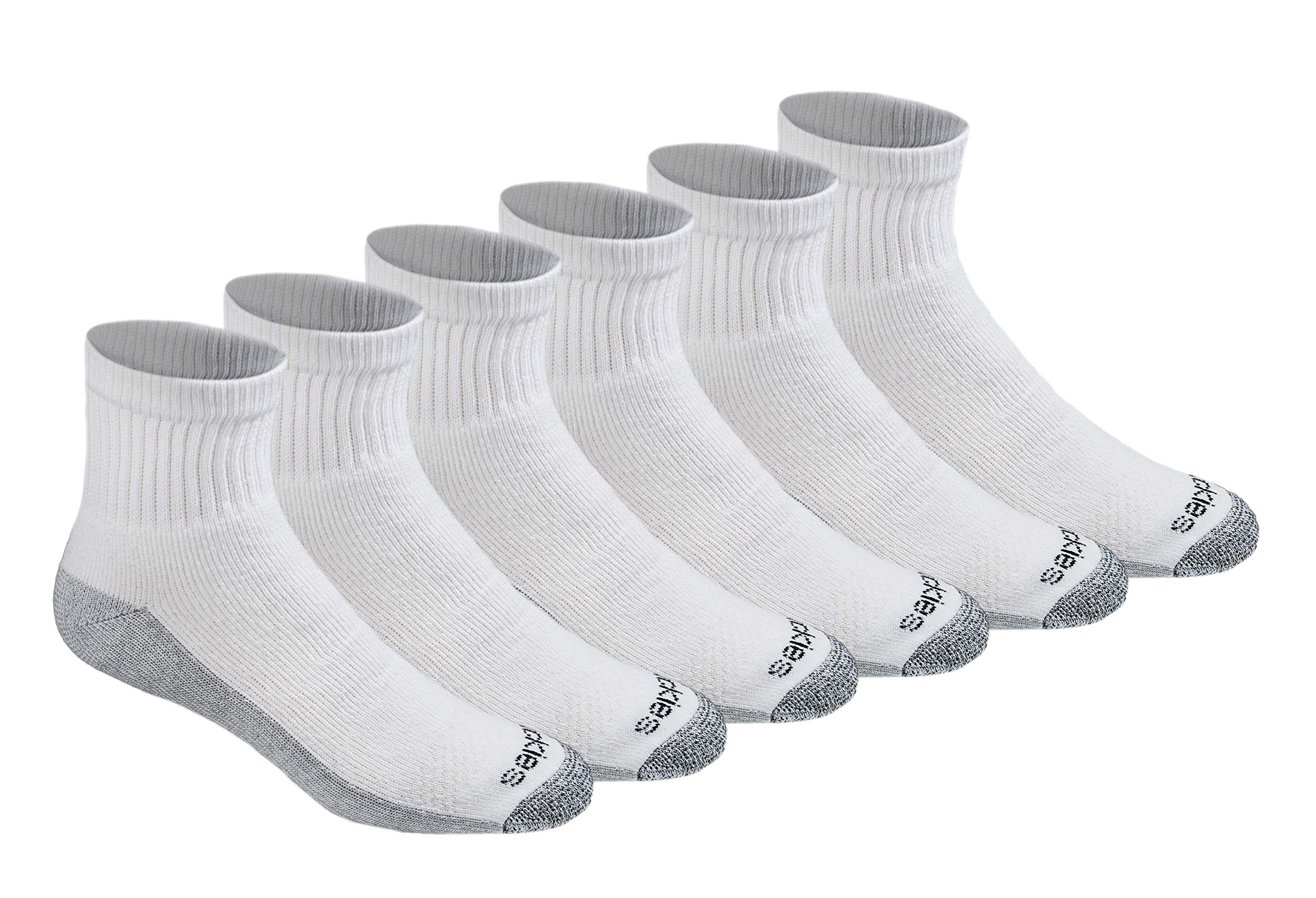 Dickies Men's Dri-Tech Moisture Control Quarter Socks 6-Pack - Breathable Athletic Socks for Running, Work & Everyday Comfort