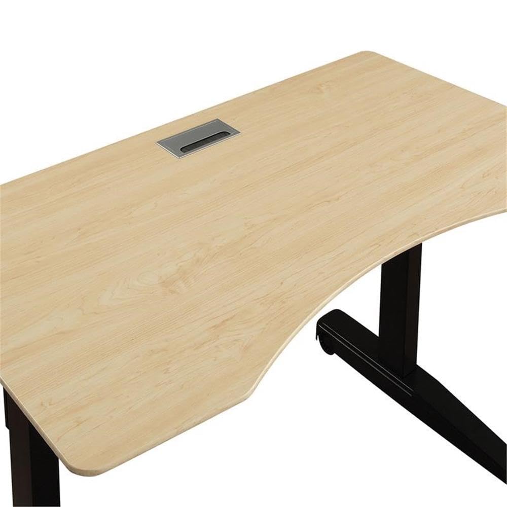 Furniture of America Glenda Black Metal Adjustable Height Standing Desk - Perfect for Home Office, Study & Workspace Ergonomics