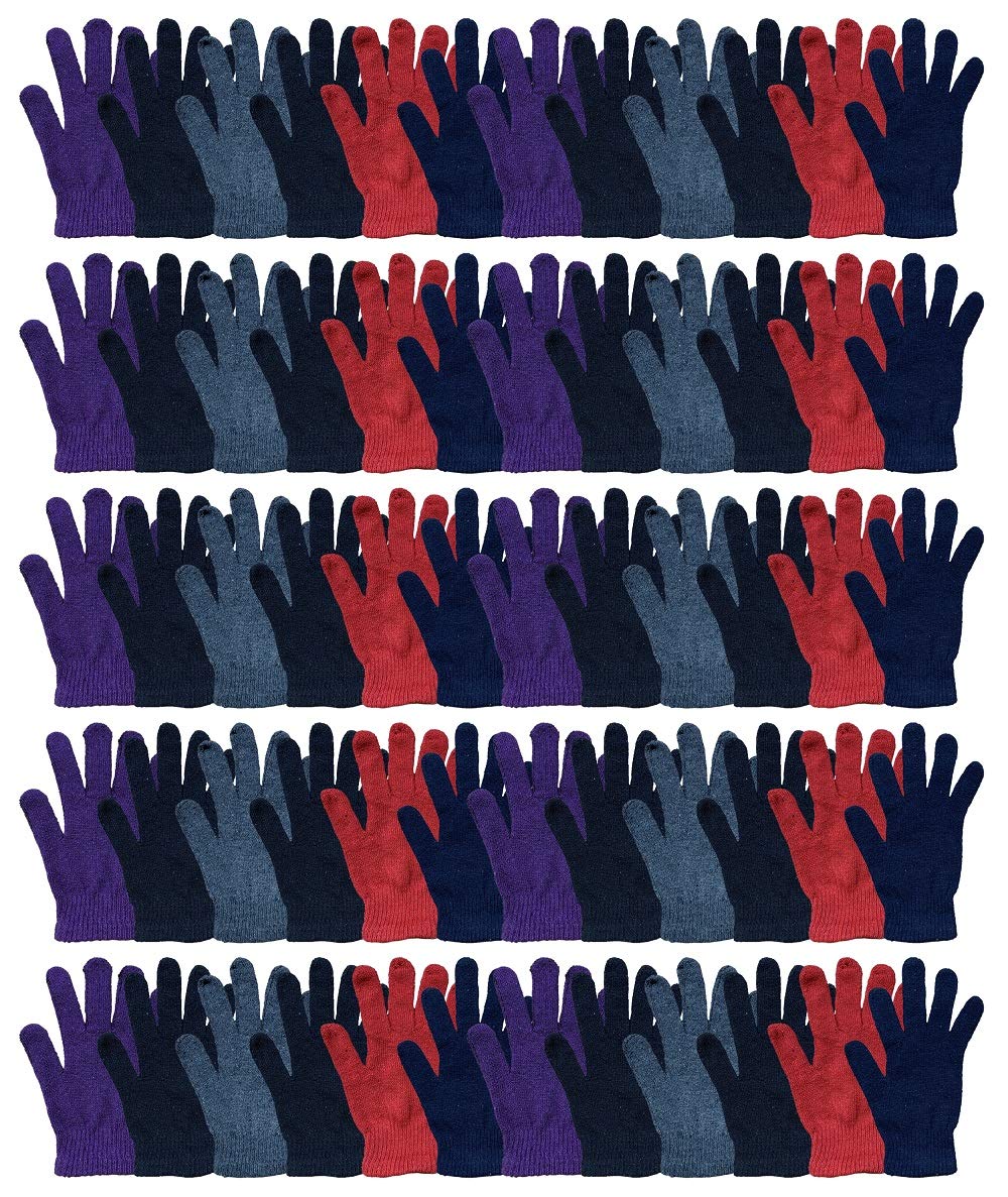 Yacht & Smith Wholesale Bulk Winter Gloves for Men & Women - Thermal Insulated Cold Weather Gloves (Pack of 12) - Perfect for Skiing, Snowboarding, and Outdoor Winter Activities
