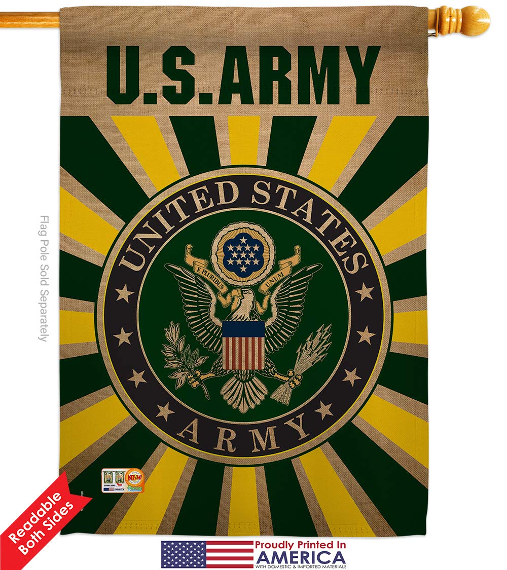 USA Made Double-Sided Military Garden Flag 28x40 Inch - Army Rangers Armed Forces Veteran Yard Banner, Patriotic Home Decor Gift for Memorial Day, Veterans Day & Outdoor Display