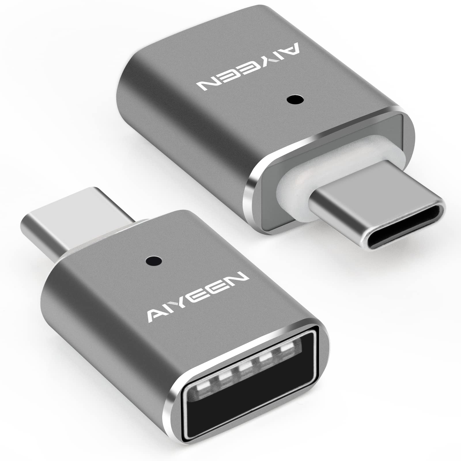 USB C to USB 3.0 Adapter (2 Pack) - Compatible with MacBook Pro/Air & Type-C Devices for Data Transfer