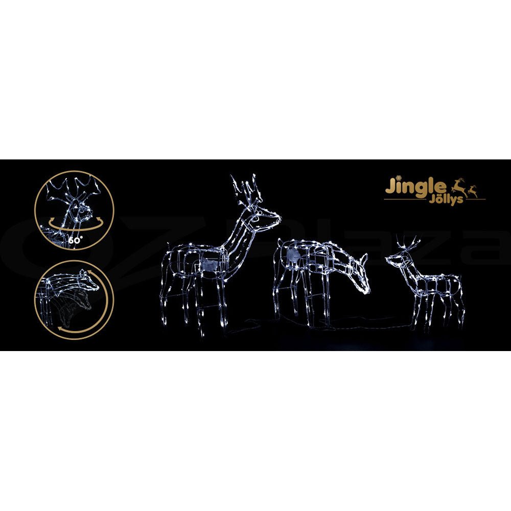 Waterproof LED Rope Lights with Christmas Reindeer Motif - Outdoor Holiday Decoration for Garden, Patio, and Yard