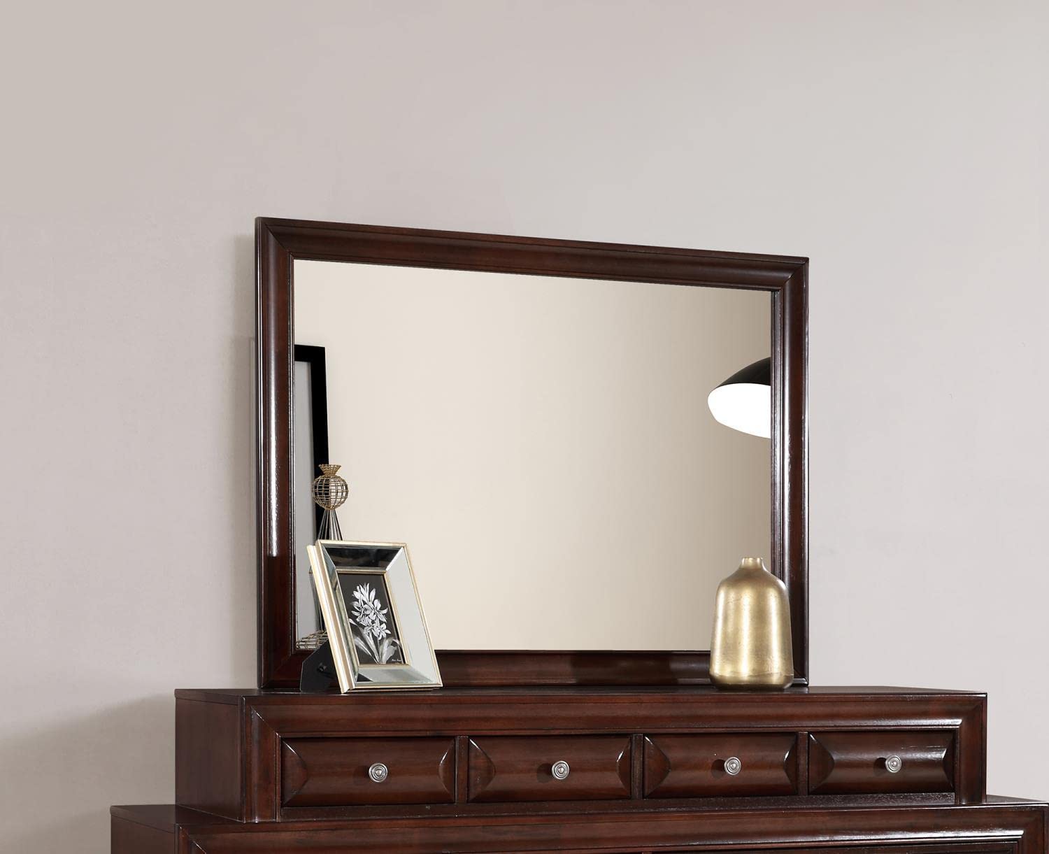 Lavita Modern Rectangle Framed Dresser Mirror PF-G8875-M - Elegant Vanity Mirror for Bedroom, Bathroom & Dressing Room Decor