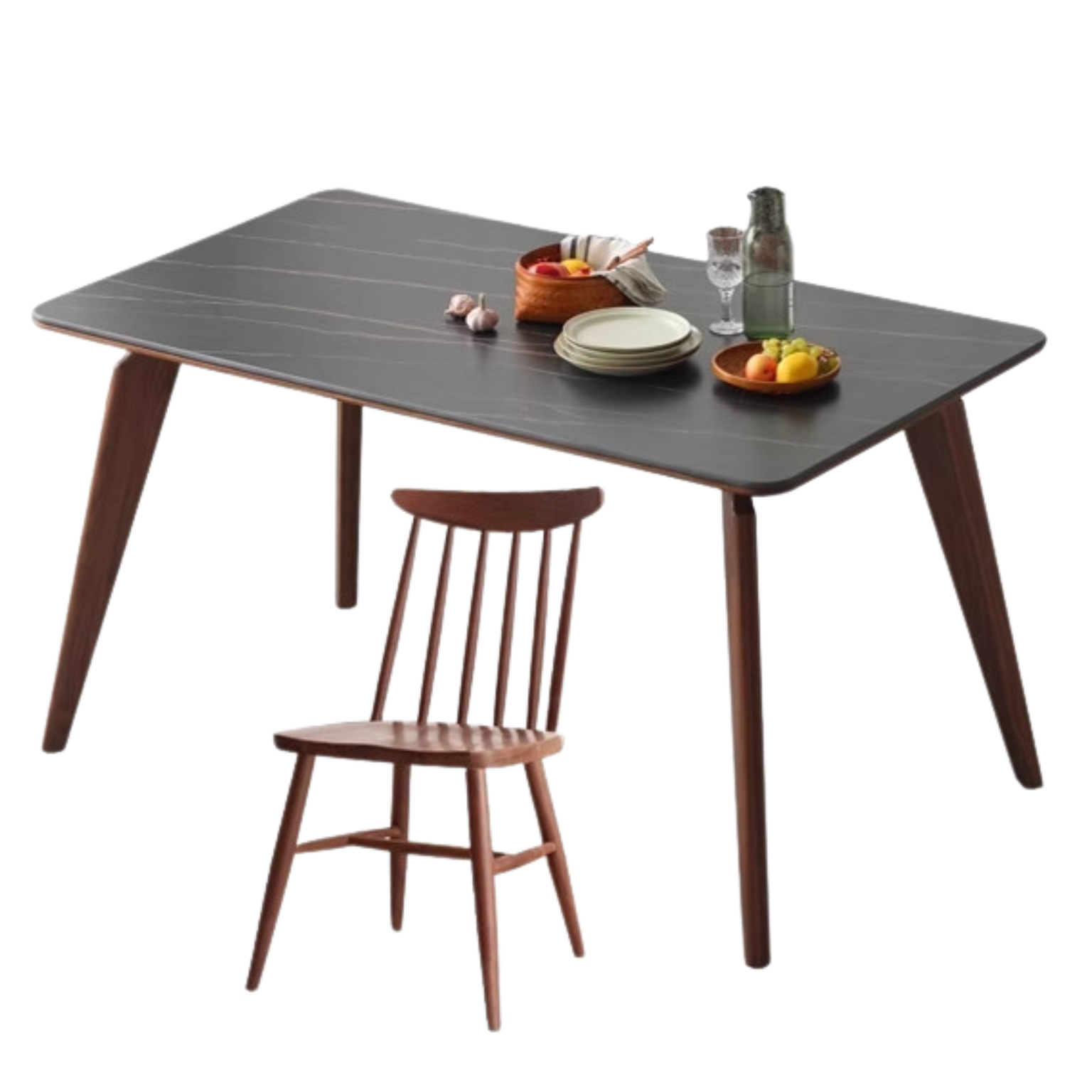 62.9x33.4x29.9 inch / 160x85x76cm / Rich Dark Walnut Color